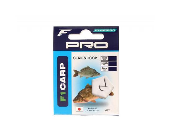 Готовый поводок FLAGMAN Pro F1 Carp Hooks # 12 7шт., фото 