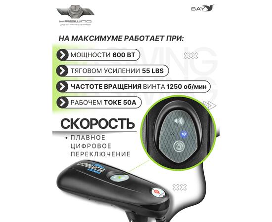 Электромотор лодочный Haswing Cayman B 12V 55 lbs (120 см) GPS, фото , изображение 2 Электромотор лодочный Haswing Cayman B 12V 55 lbs (120 см) GPS, фото , изображение 2