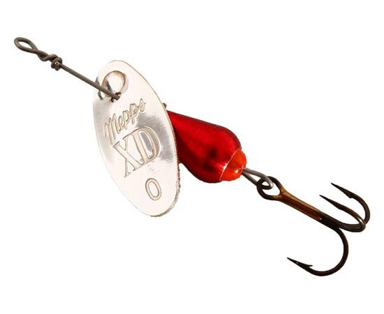 Блесна Mepps XD 0 PLATINUM OR серебро-красный 2.5g  (C66), фото 