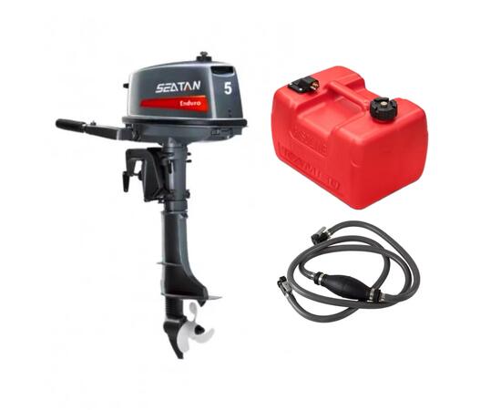Лодочный мотор SEATAN T5BMS PRO (аналог 6л. с.) с баком 12 л, фото 