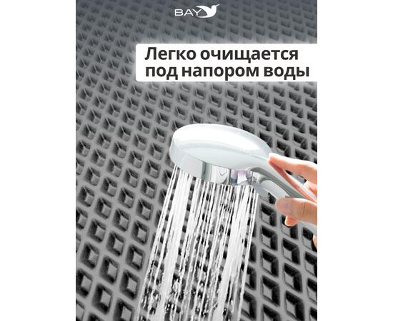 Коврик EVA для сушки посуды с кантом 120x80 см графит, фото , изображение 3