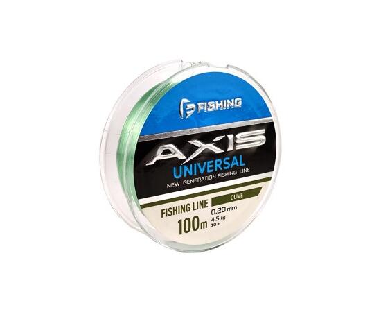Леска F-FISHING Axis Universal Line Olive 100м 0,20мм 4,5кг 10lb, Цвет: Olive, Размотка: 100 м, фото 