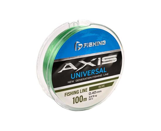 Леска F-FISHING Axis Universal Line Olive 100м 0,40мм 14,5кг 32lb, фото 