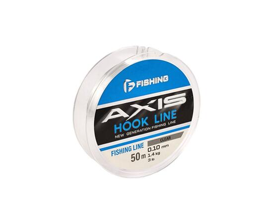 Леска F-FISHING Axis Hook Line Clear 50м 0,10мм 1,4кг 3lb, Цвет: Clear, Размотка: 50 м, фото 