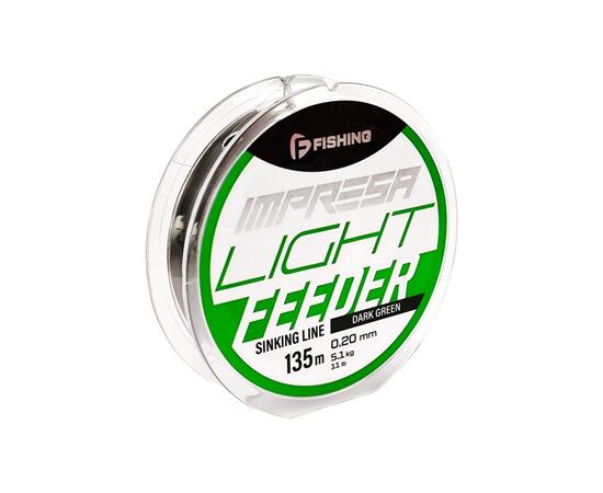 Леска F-FISHING Impresa Light Feeder Dark Green 135м 0,20мм 5,1кг 11lb, Цвет: Dark Green, Размотка: 135 м, фото 