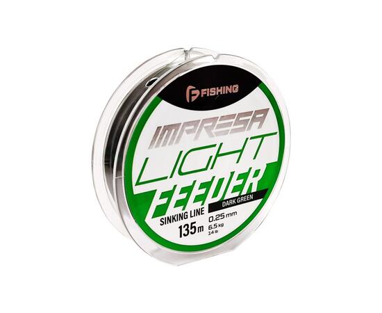 Леска F-FISHING Impresa Light Feeder Dark Green 135м 0,25мм 6,5кг 14lb, фото 