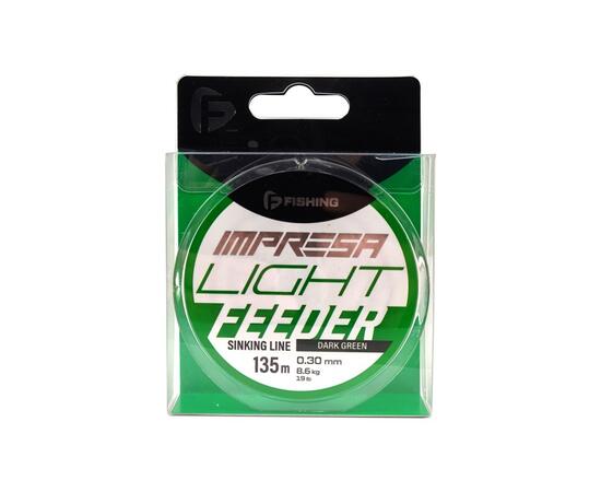 Леска F-FISHING Impresa Light Feeder Dark Green 135м 0,30мм 8,6кг 19lb, фото , изображение 3