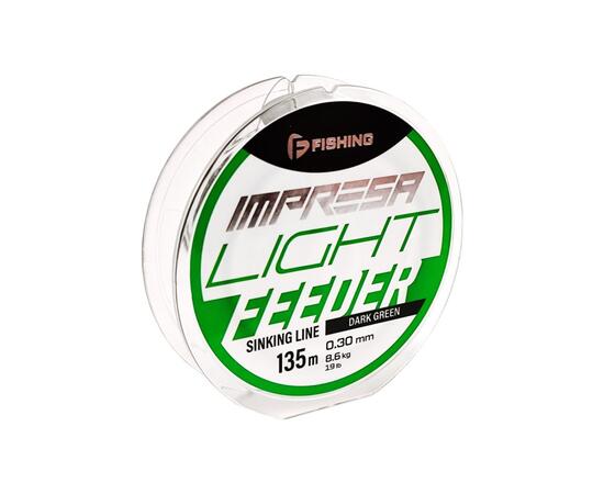 Леска F-FISHING Impresa Light Feeder Dark Green 135м 0,30мм 8,6кг 19lb, фото 