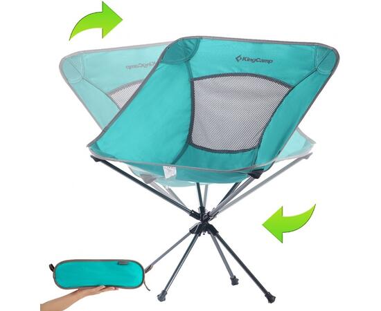 Кресло KingCamp Chair Packlight Rotation 3951 turquoise, фото , изображение 2
