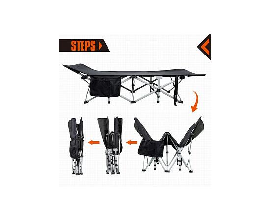 Складная кровать KingCamp Deluxe Folding bed 8007 Black, фото , изображение 3