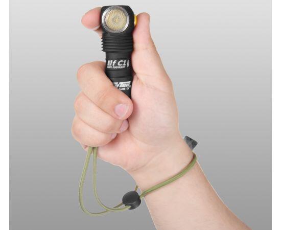Фонарь Armytek Elf C1 Micro-USB Белый свет, Цвет: черный, Световая температура: White, фото , изображение 2