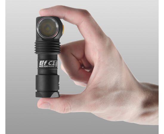 Фонарь Armytek Elf C1 Micro-USB Белый свет, Цвет: черный, Световая температура: White, фото , изображение 3