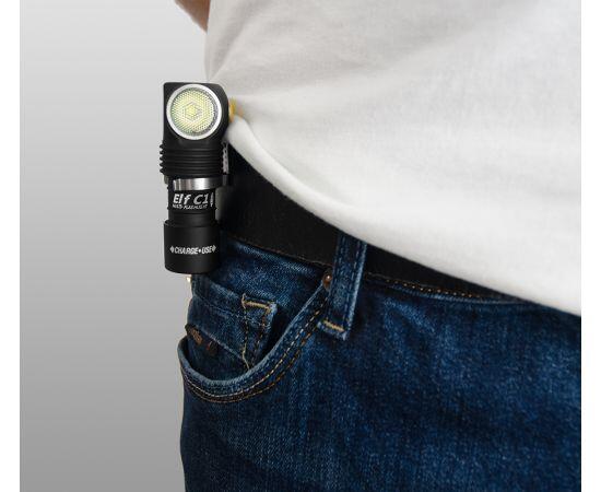 Фонарь Armytek Elf C1 Micro-USB Белый свет, Цвет: черный, Световая температура: White, фото , изображение 5