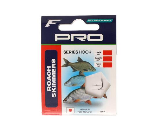 Готовый поводок Flagman Pro Roach Skimmers Hooks №14, фото 