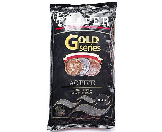 Прикормка Traper Gold Active 1кг (черная), фото 