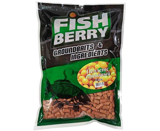 FishBerry Пеллетс быстрорастворимый слива 8мм - 1 кг, Вкус: слива, Диаметр (мм): 8, фото 