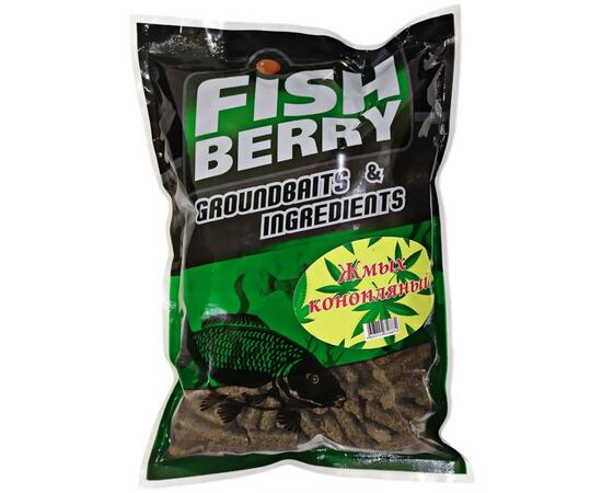 FishBerry Жмых конопляный гранулированный 8 мм- 1 кг, Вкус: Конопля, Диаметр (мм): 8, фото 