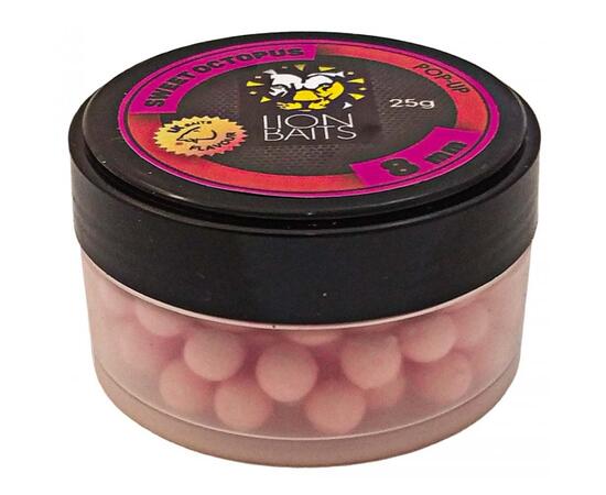 Lion Baits Бойл (pop-up) Sweet Octopus 8 мм - 25 г, Вкус для группировки: SWEET OCTOPUS, Вид рыбы: карп и амур, Диаметр (мм): 8, фото 