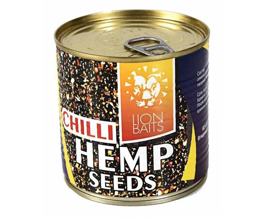 Lion Baits Зерновая смесь Hemp seeds Chili - 430 мл, Вкус: Hemp seeds Chili, фото 