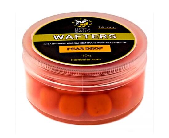 Lion Baits Wafters насадочный Бойл нейтральной плавучести PEAR DROP (кислая груша) 14мм 40гр, Вкус для группировки: PEAR DROP (кислая груша), фото 