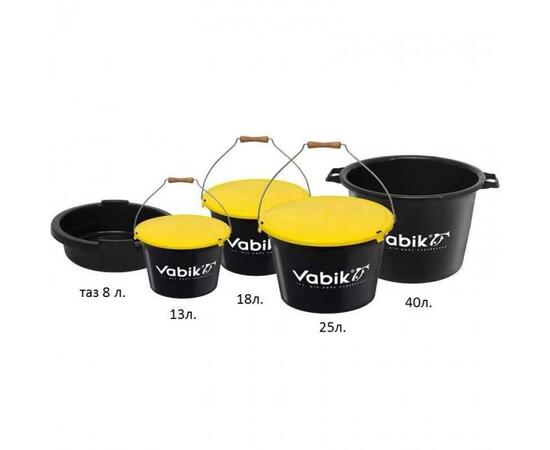 Ведро для прикормки Vabik PRO Black 25 л., Объем: 25л, фото , изображение 4