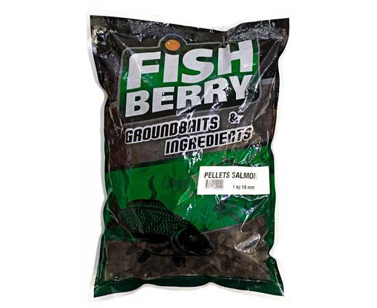 FishBerry Пеллетс карповый (лосось, цв. -темный) 10мм - 1 кг, Вкус: лосось, Вид рыбы: Карп, Диаметр (мм): 10, фото 
