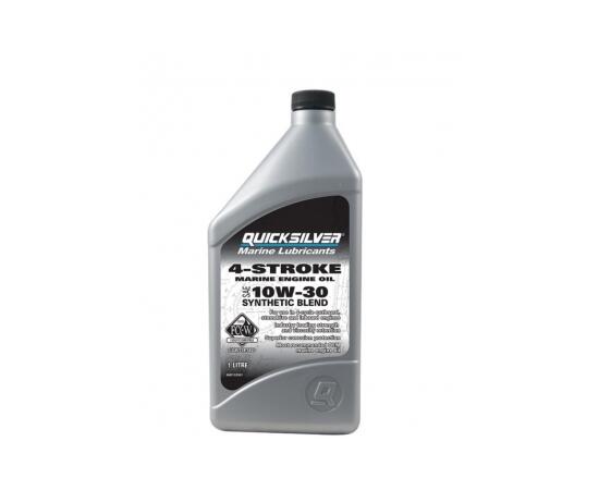 Моторное масло QUICKSILVER Synthetic Blend 10W30 для 4-тактных подвесных двигателей (1L), фото 