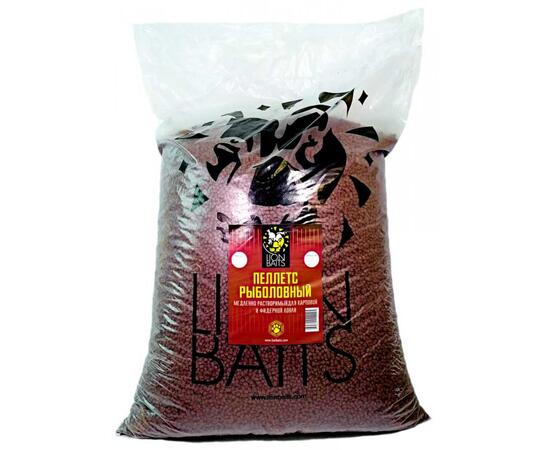 Lion Baits Пеллетс карповый (палтус, цв. -бордовый) 8мм - 15 кг, Вкус: палтус, Вид рыбы: Карп, Диаметр (мм): 8, фото 