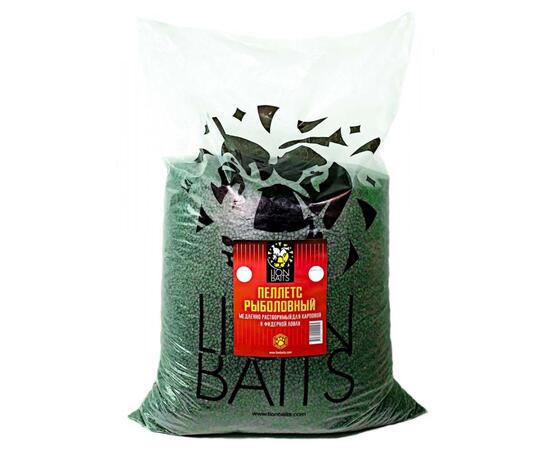 Lion Baits Пеллетс карповый (бетаин, цв. -зеленый) 4мм - 15 кг, Вкус: морепродукты, Вид рыбы: Карп, Диаметр (мм): 4, фото 