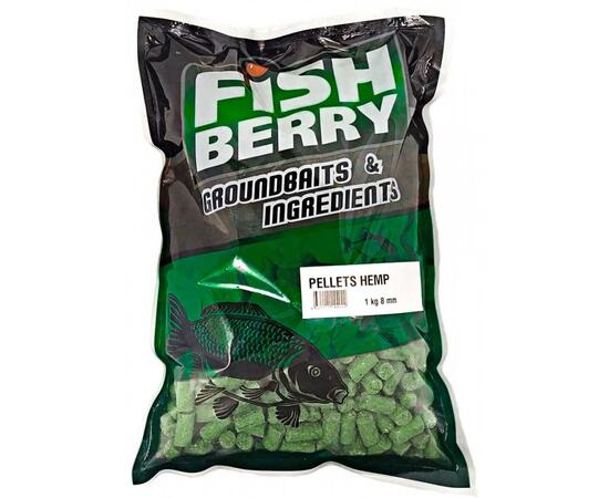 FishBerry Пеллетс быстрорастворимый конопляный 8мм - 1 кг, Вкус: Конопля, Диаметр (мм): 8, фото 