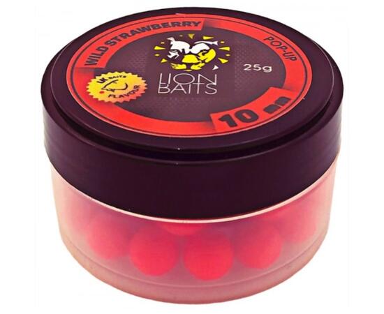 Lion Baits Бойл (pop-up) Wild Strawberry 10 мм - 25 г, Вкус для группировки: WILD STRAWBERRY, фото 