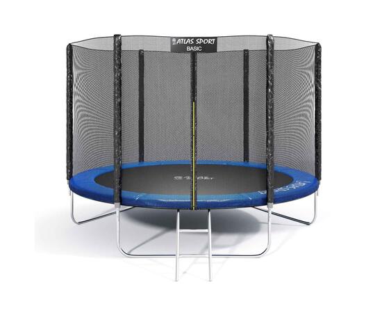 Батут Atlas Sport 312 см (10ft) BASIC с лестницей BLUE, Цвет: синий, Диаметр батута: 312 см (10 ft), фото 