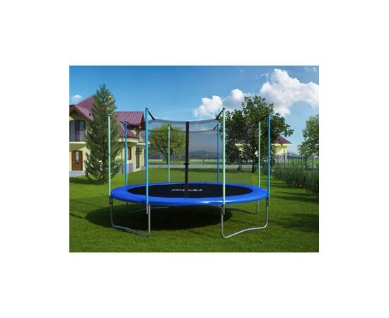 Батут Atlas Sport 374 см (12ft) с внутренней сеткой и лестницей BLUE, Цвет: синий, Диаметр батута: 374 см (12 ft), фото , изображение 2