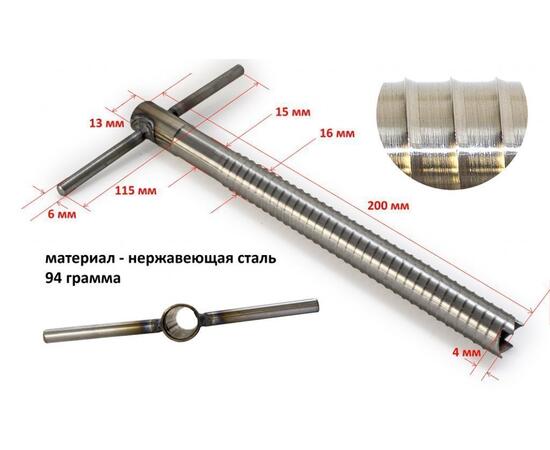 Ввертыш с неподвижной ручкой, нерж.сталь 16*1,5 *130 мм, фото 