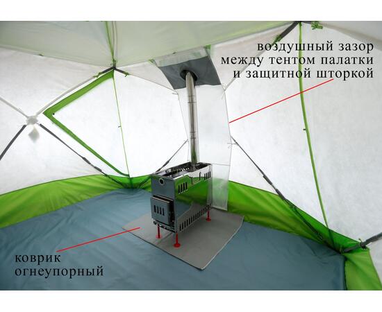 Клапан огнеупорный для палаток ЛОТОС КУБ (со шторкой кремнезем 1000°С), фото , изображение 3