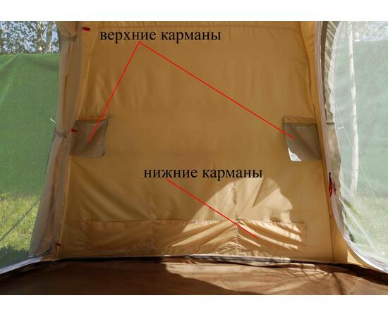 Универсальная палатка Лотос 5У Шторм (Серо-салатовый), Цвет: Серо-салатовый, Вместимость (чел): 4, Кол-во граней: 6, фото , изображение 37