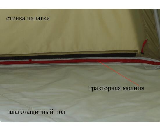 Пол влагозащитный ЛОТОС 5У ПУ4000 (крепление на молнии к внешнему тенту палатки), фото , изображение 2