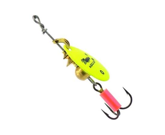 Блесна вращающаяся MEPPS AGLIA FLUO Chartreuse 0 (2,5 г), Цвет: Chartreuse/Кислотно-зеленый, Вес блесны (г): 2,5, фото 