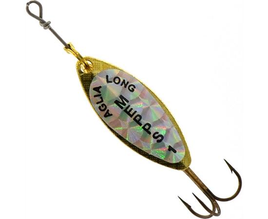 Блесна Mepps Aglia Long Rainbow 1 OR золото/бел.наклейка 4,5g    (C63), Цвет: Gold, Вес блесны (г): 4,5, фото , изображение 3