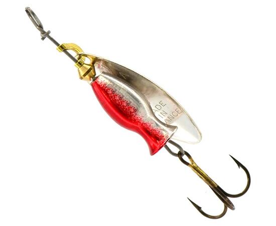 Блесна Mepps Aglia Long Heavy 1 AG PTS Rouge серебро/красн.точки 8g    (C55), Цвет: Silver/Красные точки, Вес блесны (г): 8, фото , изображение 2
