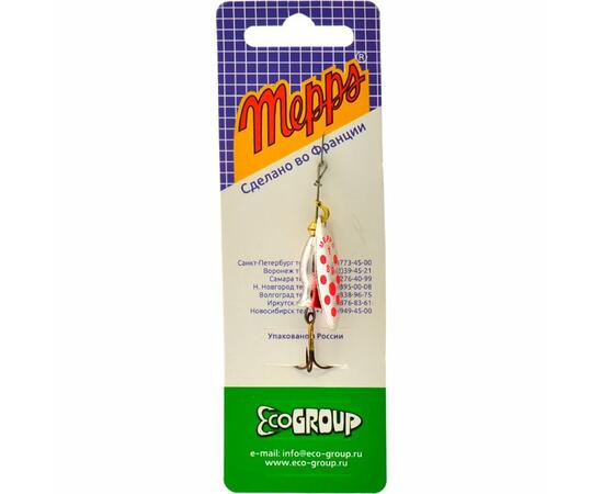Блесна Mepps Aglia Long Heavy 1 AG PTS Rouge серебро/красн.точки 8g    (C55), Цвет: Silver/Красные точки, Вес блесны (г): 8, фото , изображение 3