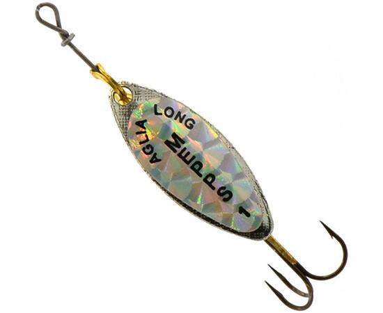 Блесна Mepps Aglia Long Rainbow 1 AG серебро/бел.наклейка 4,5g    (C62), Цвет: Silver, Вес блесны (г): 4,5, фото , изображение 3