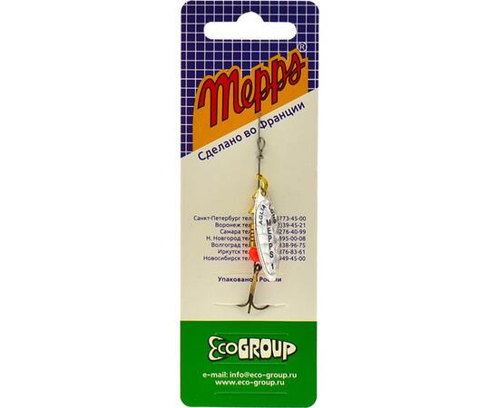 Блесна Mepps Aglia Long Rainbow 1 AG серебро/бел.наклейка 4,5g    (C62), Цвет: Silver, Вес блесны (г): 4,5, фото , изображение 4
