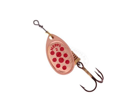 Блесна Mepps Aglia PTS 2 Rouges CU медь/красн.точ 4,5g    (D09), Цвет: Медь/Красная, Вес блесны (г): 4,5, фото 