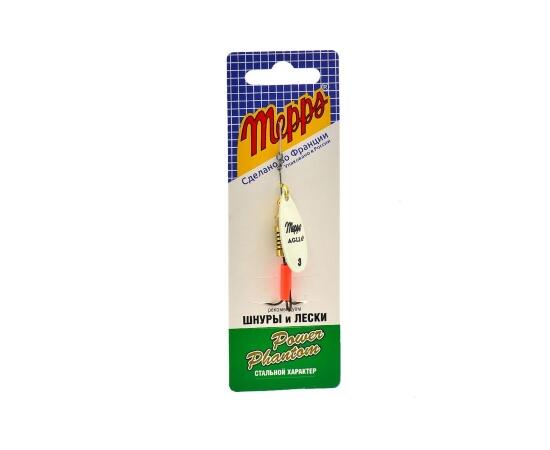 Блесна Mepps Aglia Fluo 3 Phospho фосфор 6,5g    (E21), Цвет: Phospho/Белая (светится в темноте), Вес блесны (г): 6,5, фото , изображение 3