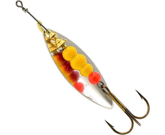 Блесна Mepps Aglia Long Rainbow 3 AG серебро/бел.наклейка 11,5g    (E43), Цвет: Silver, Вес блесны (г): 11.5, фото , изображение 2