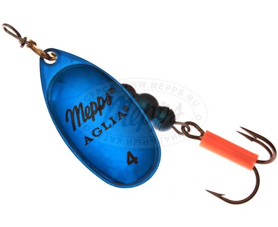 Блесна Mepps Platinum 4 AG/BLEU серебро/синяя 9g    (F07), Цвет: Blue/Silver (Синяя/Серебро), Вес блесны (г): 9, фото , изображение 2
