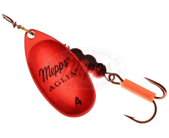 Блесна Mepps Platinum 4 AG/ROUGE серебро/красная 9g    (F08), Цвет: Red/Silver (Красная/Серебро), Вес блесны (г): 9, фото , изображение 2
