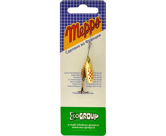 Блесна Mepps Comet 1 OR/ PTS Rouges золото/красн.точ 3,5g    (C43), фото , изображение 4