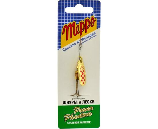 Блесна Mepps Comet 2 OR/ PTS Rouges золото/красн.точ 4,5g    (D41), фото , изображение 4